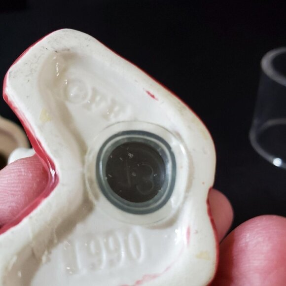 1990 Christmas Elves Salt Pepper Shaker Pair Ceramic Holiday Tableware - Picture 8 of 8